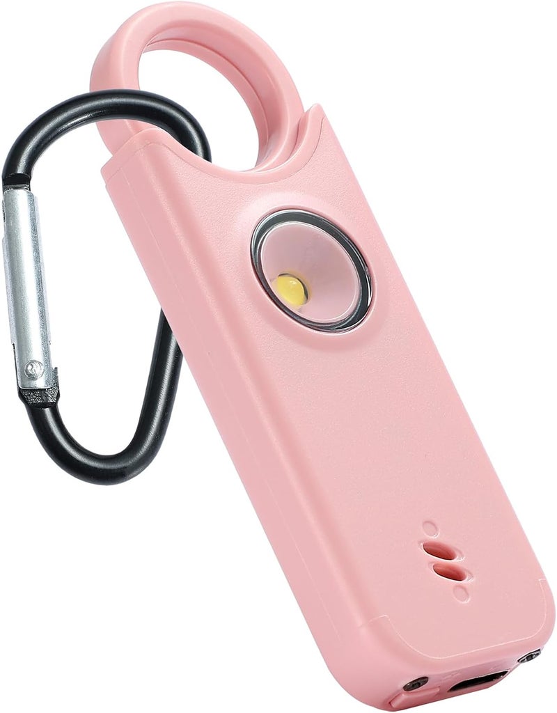 TIPSEAN Personal Safety Alarm - 135dB Ultra Loud Siren with LED Strobe Light, USB-C Rechargeable, Compact Keychain Alarm for Women/Men, Emergency Flashlight & Vibration Alert(Pink) - Image 1